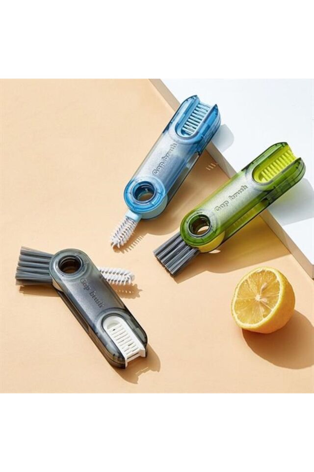 ® 3 Fonksiyonlu Pratik Şişe Temizleme Fırçası Mutfak Banyo Araç Için Çok Amaçlı Fırça