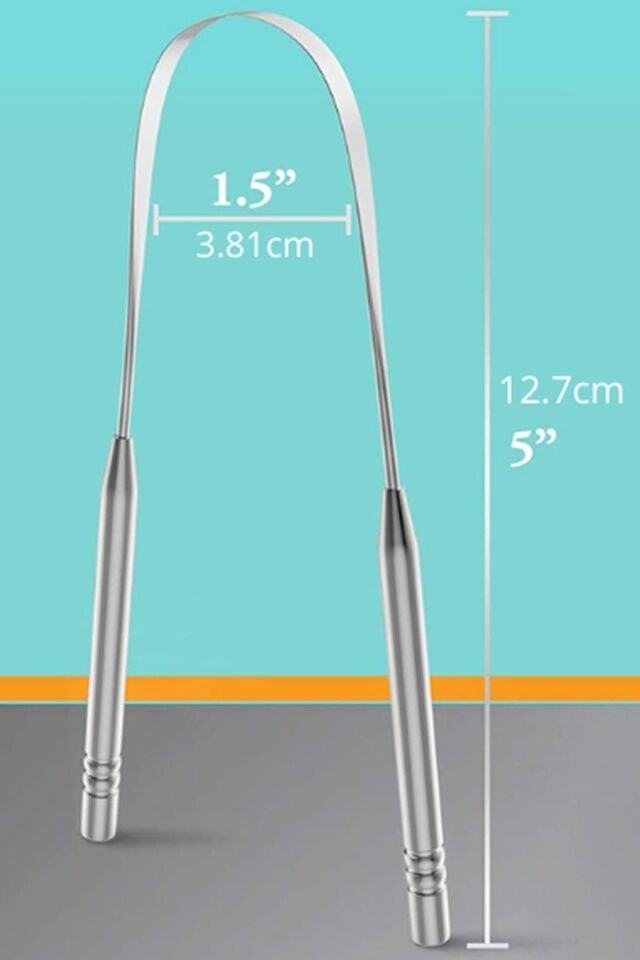 Ağız Bakım Temizlik Fırçası 1 Adet Ağız Kokusu Önleyici Dil Kazıma Çubuğu Metal Dil Temizleme