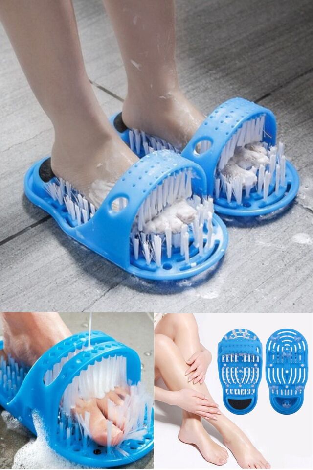 Vantuzlu Yapısıyla Yere Düşmenizi Engelleyen Ayağınızı Yıkarken Masaj Yapan Ayak Yıkama Terliği