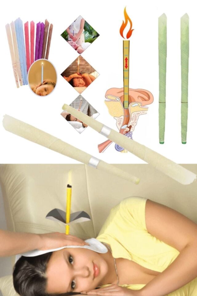 3 Çift Kulak Temizleme Bakım Mumu Hijyenik Komple Full Temizlik Kulak Mumu Kulak Terapi Bakımı Set