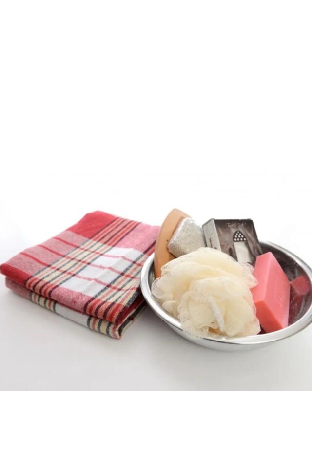 7'li Hamam Seti Peştemal,Hamam Tası,Doğal Sabun,Top Lif,Kese,Topuk Taşı,Ahşap Tarak
