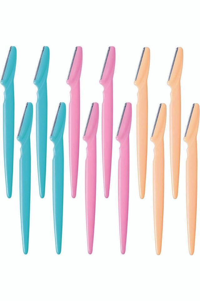 Kaş Usturası Yüz Jileti Kadın-Erkek Epilasyon Tüy Ustura 3'lü Kaş Bıyık Yanak Alıcı Ustura