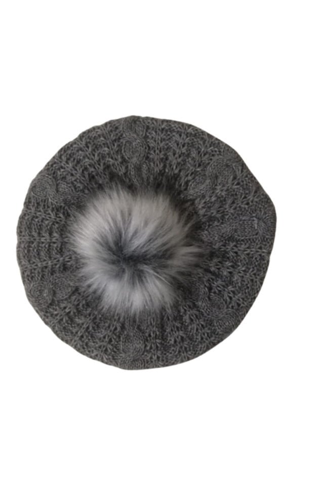 Ponponlu Kadın Ressam Bere Şapka