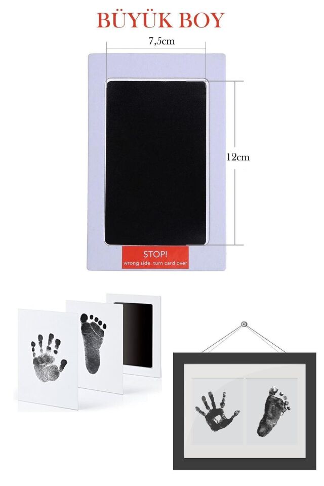 Bebek El Ayak Izi Anı Seti Mürekkep Temassız Baskı Kiti Toksik Olmayan Yenidoğan Bebek Ayak Uyumlu