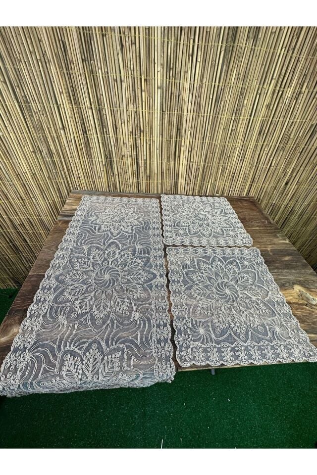 Yeni Runner Set Üçlü Kare 37x95 37x37 37x37