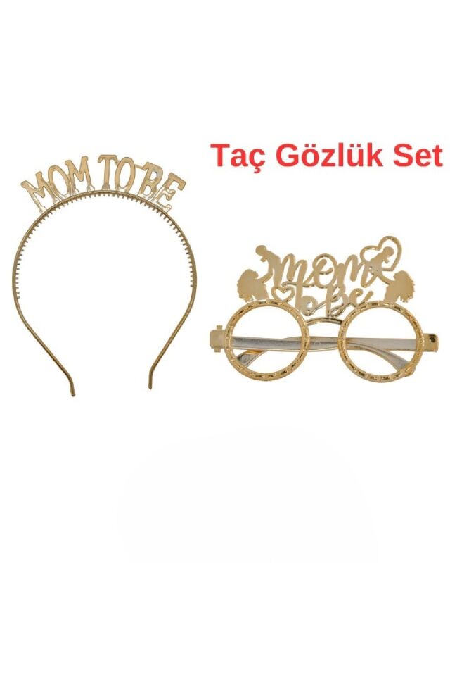 Happy Birthday Tac Gözlük Seti Mom To Be Parti Aksesuar Taç Gözlük