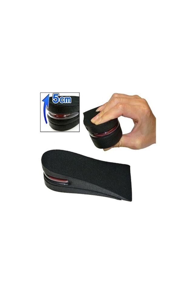 5 Cm Hava Yastıklı Boy Uzatıcı Tabanlık Siyah