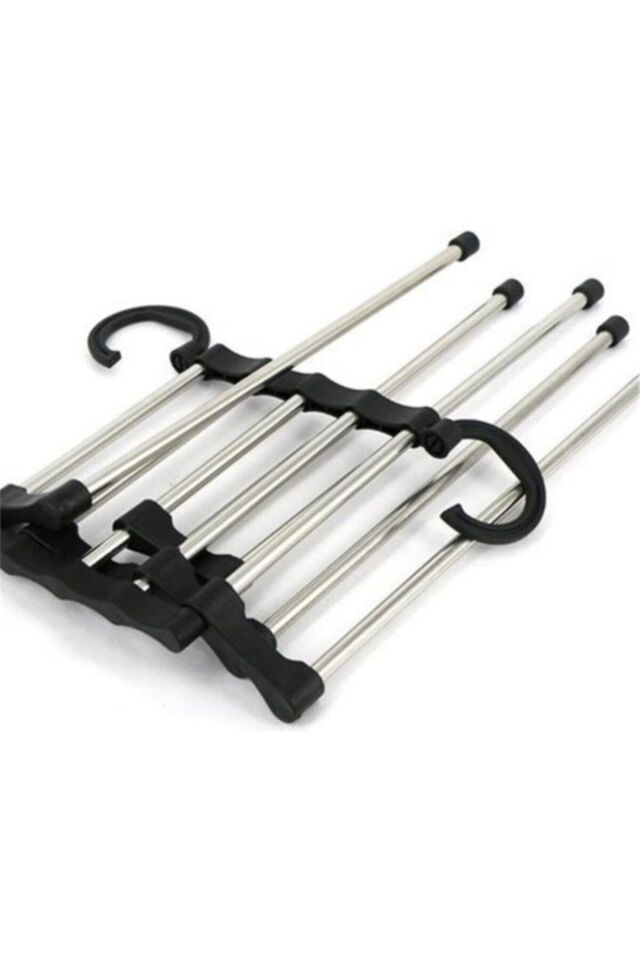 2 Adet Hareketli Askı 5in1 Pantolon Kravat Şal Düzenleyici Pratik Askılık Organizer