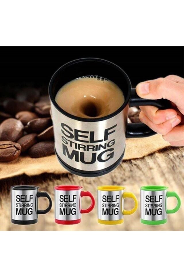 Self Mug Mikser Pilli Kupa Kendi Kendini Karıştıran Kahve Termosu