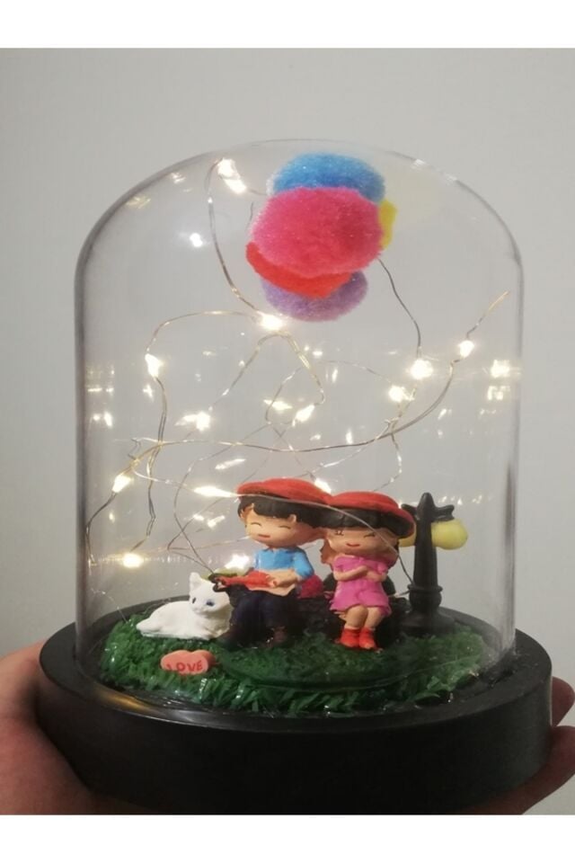 Led Işıklı Fanus Sevgilisine Seranat Çift Sevdiklerinize Özel Hediye