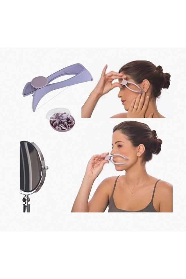 Epilasyon Aleti Ipli Sildne ( iple Yanak, Yüz, Kaş, Bıyık ) Tüy Alma & Kıl Alıcı Aparat + Extra ip