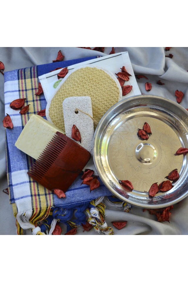 Lüxs Paket Hamamseti & Duş & Banyo & Peştemal & Kese Seti