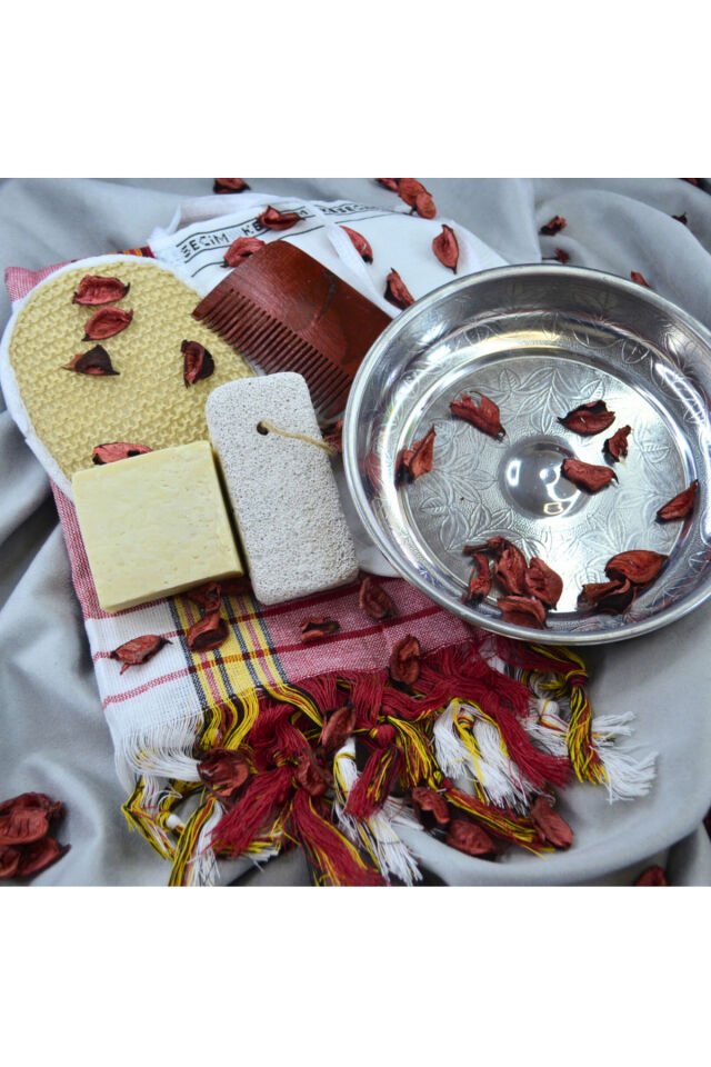 Lüxs Paket Hamamseti & Duş & Banyo & Peştemal & Kese Seti
