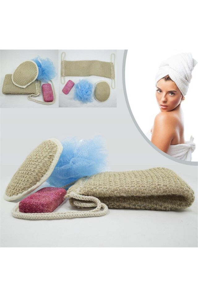 Akdenizpos  Ug01 Banyo Kese Seti (4 Parça)  (Yeni)