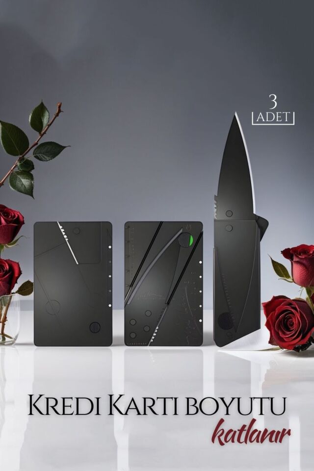 3 Adet Katlanır Bıçak Kredi Kartı Boyutlu Barclay Greive Design 719173
