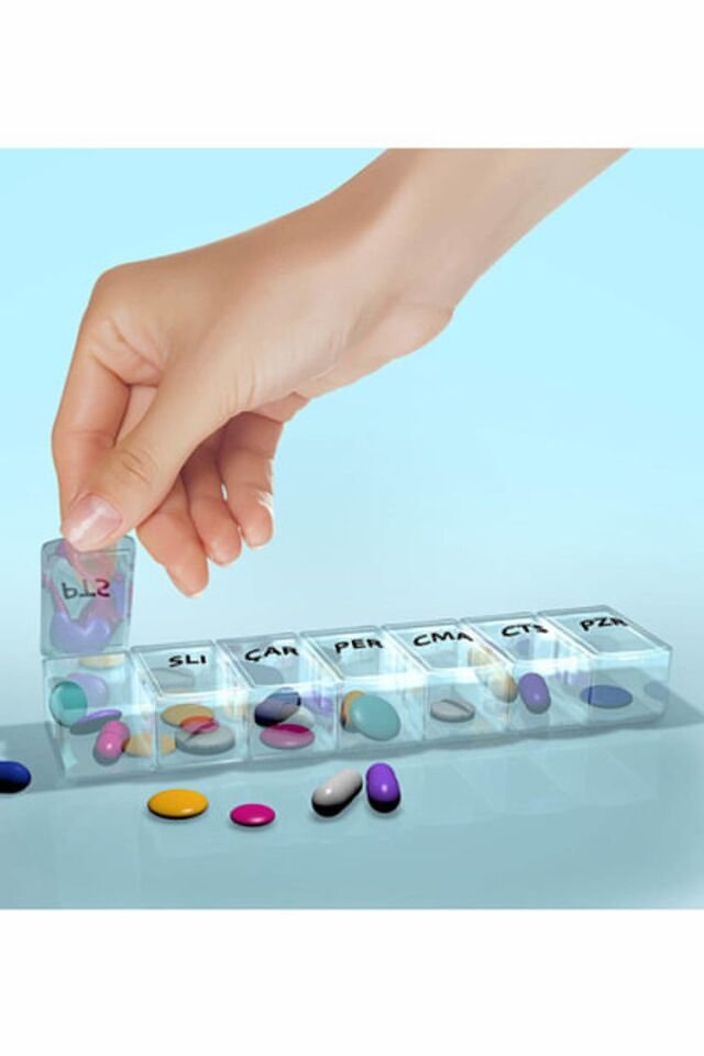 Kapaklı Haftalık İlaç Kutusu