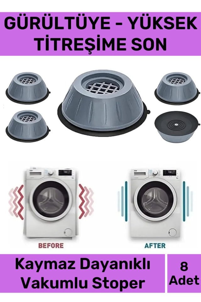 Yeni Üretim Gürültü Engelleyici Titreşim Önleyici Kauçuk Çamaşır Bulaşık Makinesi 8 Adet Ayak Pedi