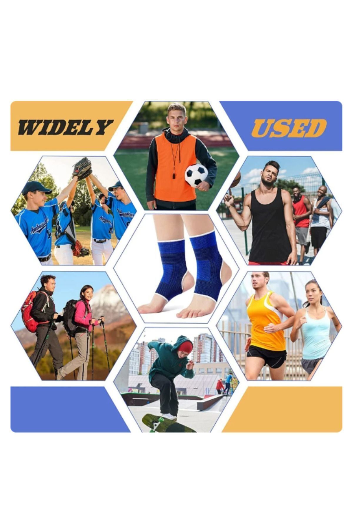 2li Ayak Bilek Topuk Bandajı Aşil Tendon Sporcu Koruyucu Bilekliği