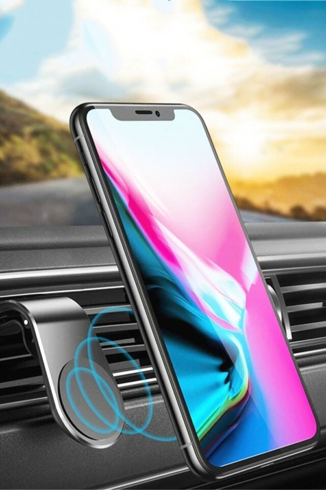 Tüm Telefonlara Uyumlu Araç Içi Manyetik Mıknatıslı Telefon Tutucu Oto Havalandırma Klima Üstü