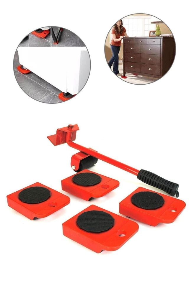 Pratik Kaldıraç Kollu Mobilya Ve Beyaz Eşya Taşıma Kaydırma Aparatı - Çok Renkli