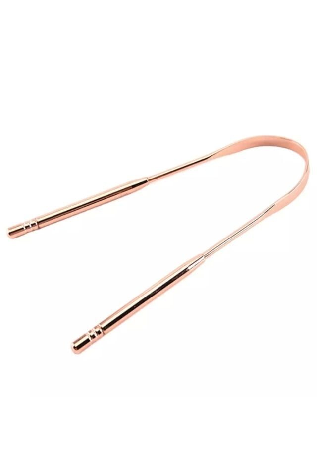 Hijyenik Dil Kazıyıcı Temizleme Dil Sıyırıcı Dil Temizleyici Bakır Hilal