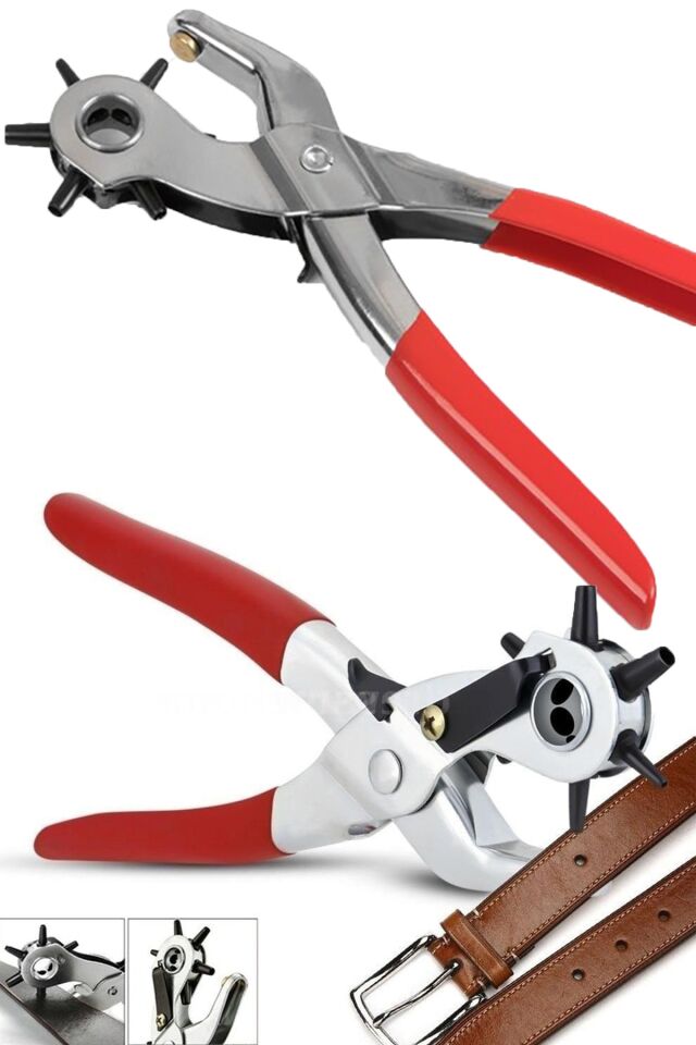 Profesyonel Kolay Kemer Deri Delik Açma Delme Aleti 6 Farklı Delik Açma Delici Pensesi