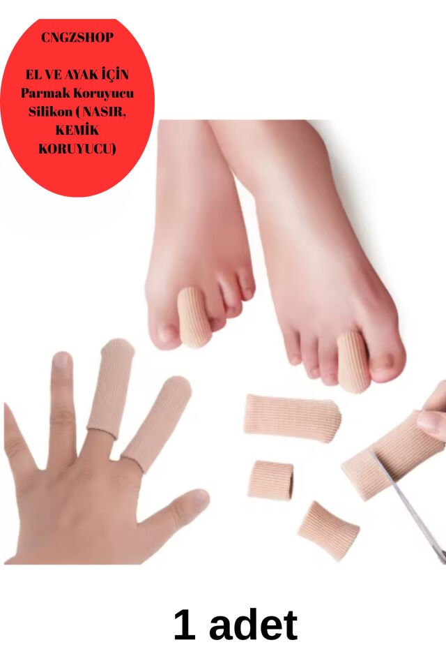 Kumaş Silikon El ve Ayak Parmak Ayırıcı Koruyucu Nasır Halluks Valgus Ağrı Giderici Aparat