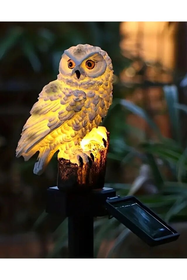 Sarı Baykuş Solar Güneş Enerjili Led Aydınlatma, Bahçe, Teras ve Balkon İçin Harika Işık