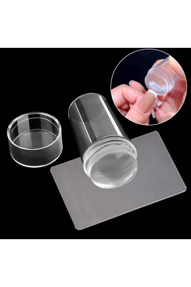 Tırnak Baskı Aparatı Silikon Başlıklı Stamper Baskı French Baskı Aparatı Tırnak Süsleme Desen Verme