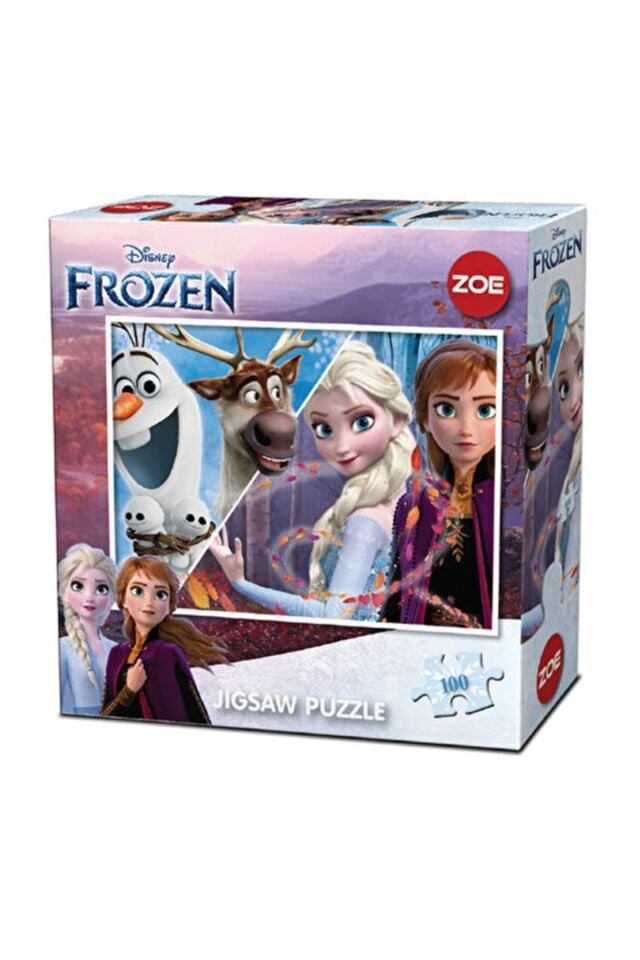 Disney Frozen Lisanslı 100 Parça Puzzle Yetişkin Ve Çocuklar Için Eğitici Oyuncak Yapboz