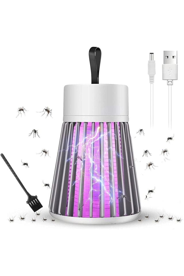 Sivri Sinek Uçan Haşere Yakalama Cihazı 5watt Uv Tutucu Yokedici Cızz Şarjlı Elektrikli