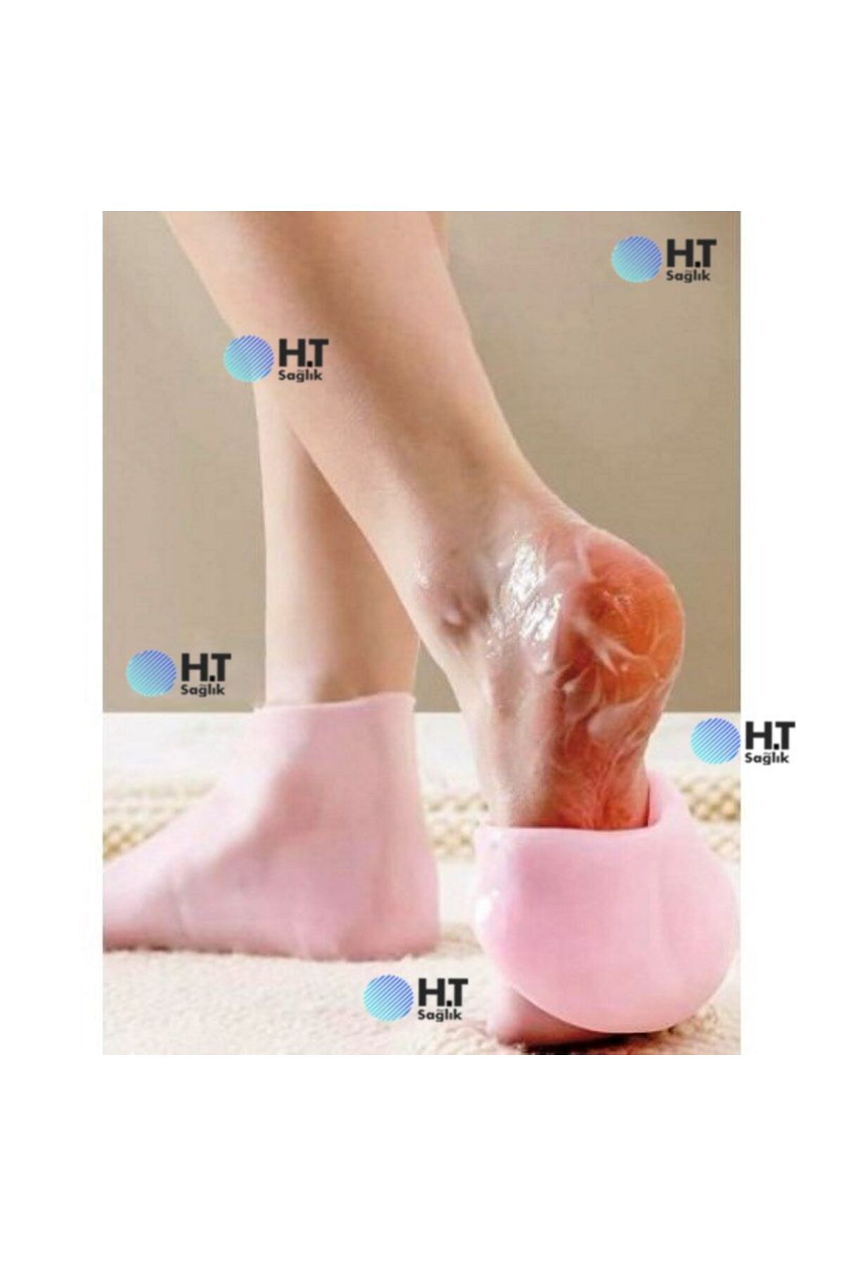 Silikon Jel Nemlendirici Ayak Bakım Çorabı - topuk çatlağı nasır