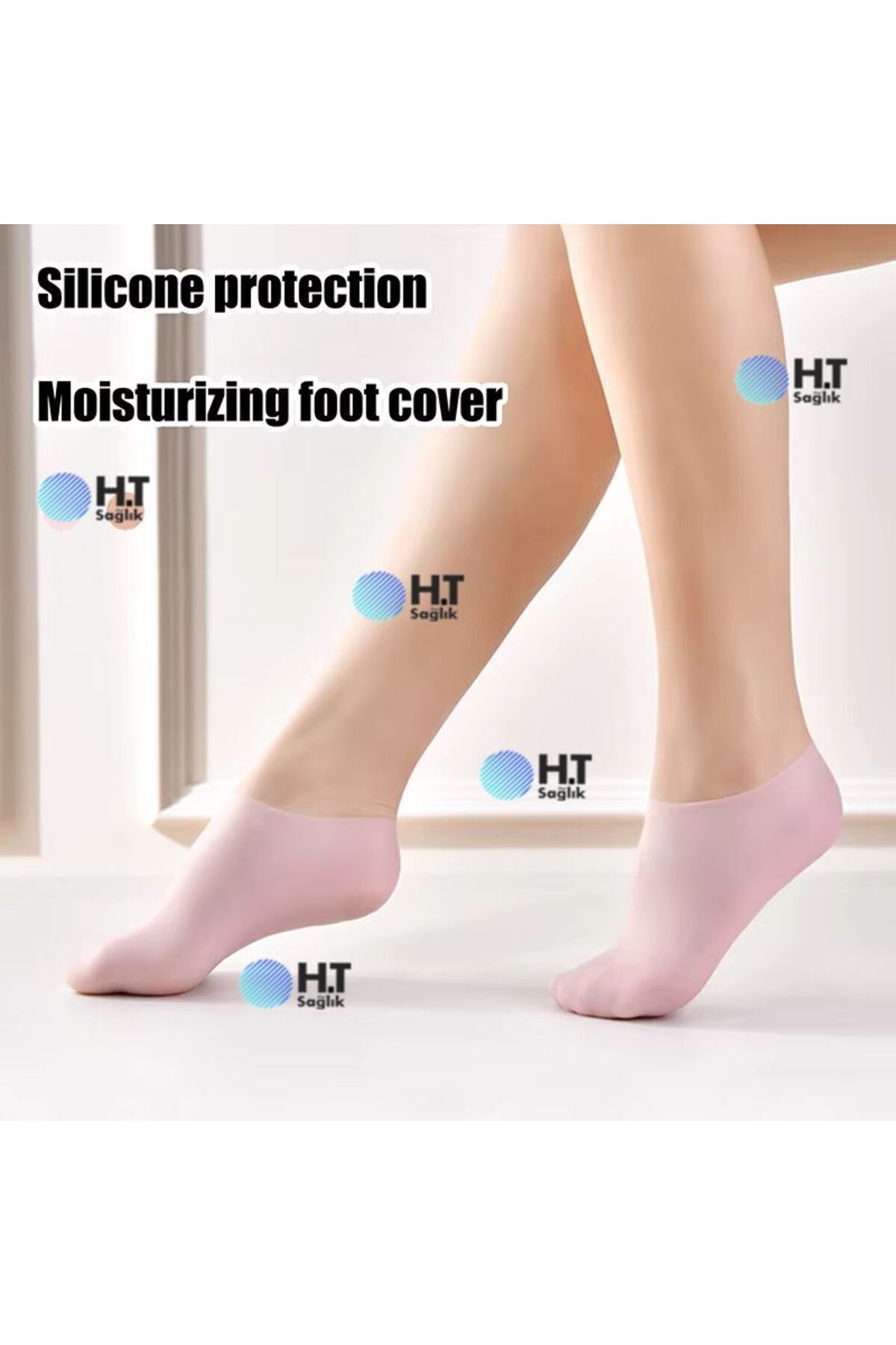 Silikon Jel Nemlendirici Ayak Bakım Çorabı - topuk çatlağı nasır