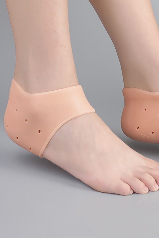 Topuk Çorabı Topuk Dikeni, Çatlağı Ve Nasır Giderici Pratik Ten Rengi Gizli Boy Uzatıcı Taban