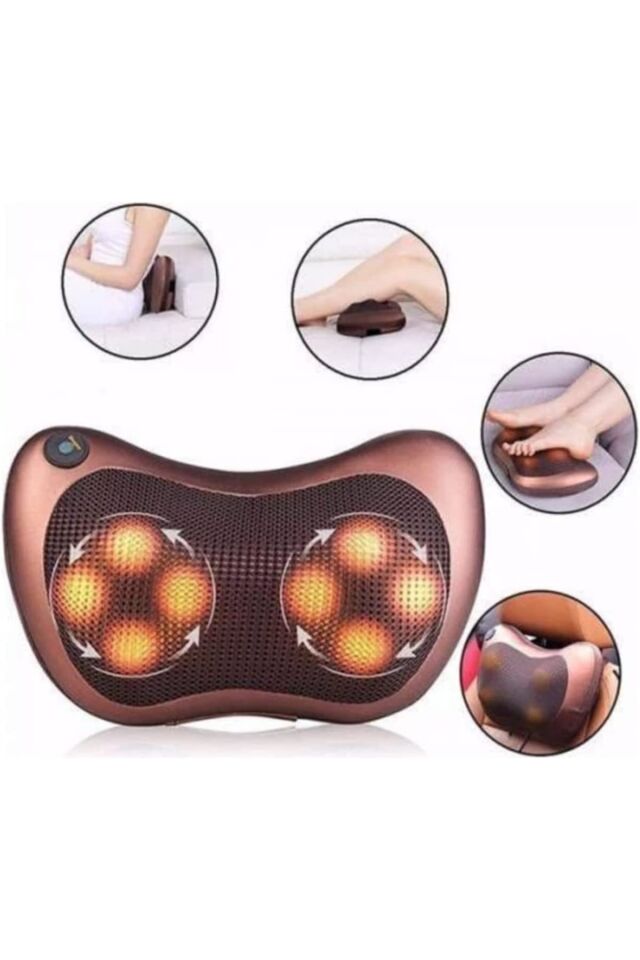 Boyun Masaj Aleti Ovmalı Elektrikli Boyun Masaj Cihazı 3d Döner Masaj Yastıgı 8 Toplu