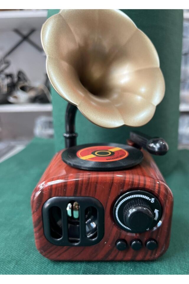 GRAMAFON MÜZİK KUTUSU-KURMALI- OTOMATİK-NOSTALJİ- HEDİYE-Bİ TATLI SU-KLASİK MELODİLİ