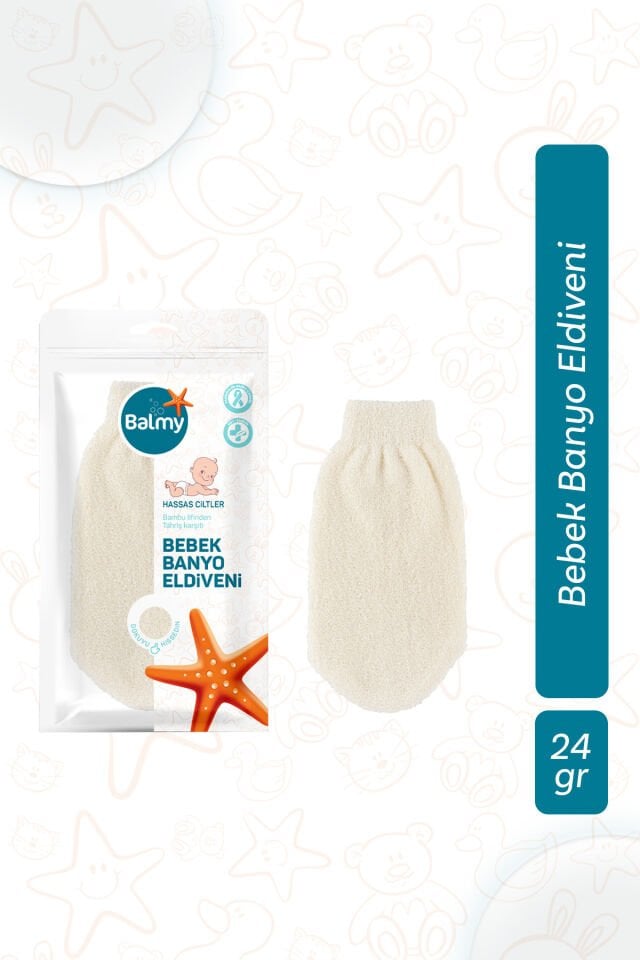 Bambu Bebek Banyo Eldiveni Beyaz