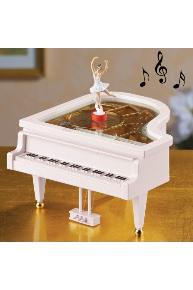 Büyük Boy Dönen Balerin Piyano Müzik Kutusu