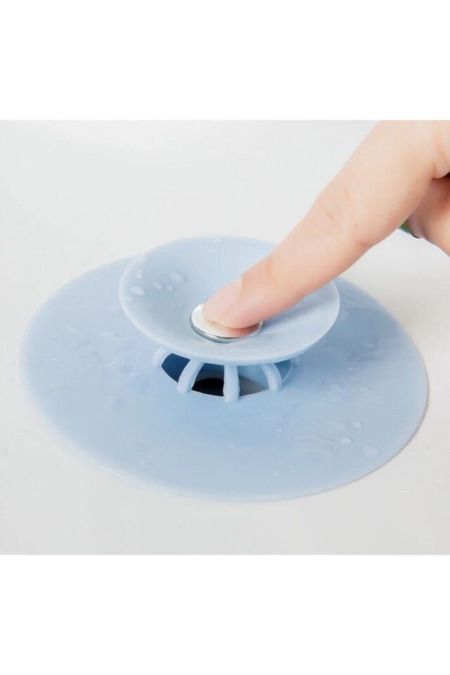 Lavabo Tıkacı Süzgeçli Tıkaç Silikon Büyük Banyo Küvet Kapağı Yeni Nesil Evye Kapatma Gider Tıpası