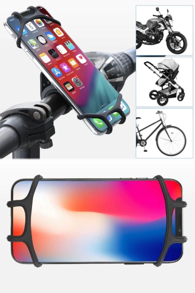 Profesyonel Motorsiklet Atv  Bisiklet Gidon Esnek Lastikli Telefon Tutucu Akrobat Ahtapot Model