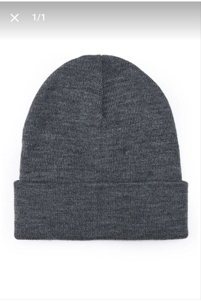 Unisex Katlamalı Basic Bere Triko Sonbahar Kışlık