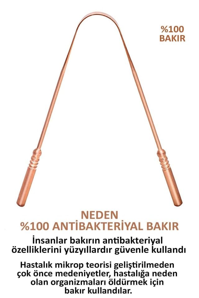 Bakır Dil Sıyırıcı Temizleme Aparatı Yoga Dil Kazıma Çubuğu Universal Temizleyici Kazıyıcı