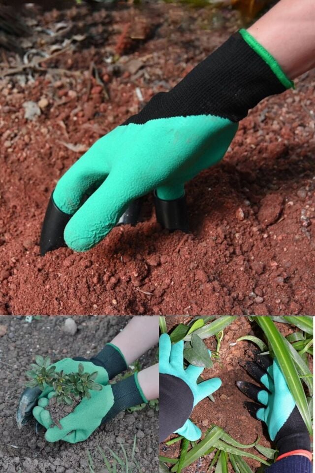 Pençeleriyle Toprağı Kazabileceğiniz Ve Elinizi Temiz Güvende Tutacak Pençeli Toprak Kazma Eldiven