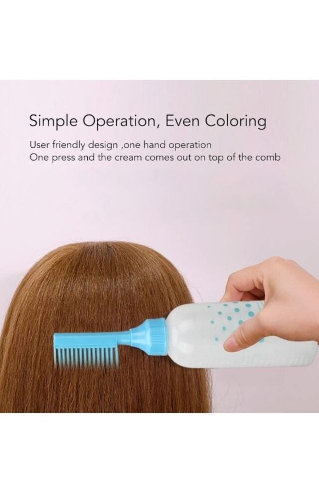 Şeffaf Ölçekli Ergonomik Tasarım Plastik Saç Boyası ve Şampuan Uygulama Şişesi