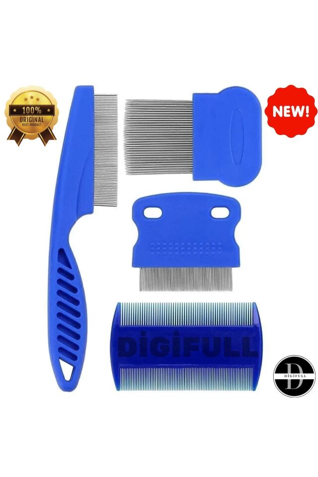 Bit Tarağı Seti Kedi Pire Tasması Bit Şampuanı Pire Tozu Kedi Tüyü Toplama Rulosu Fırça