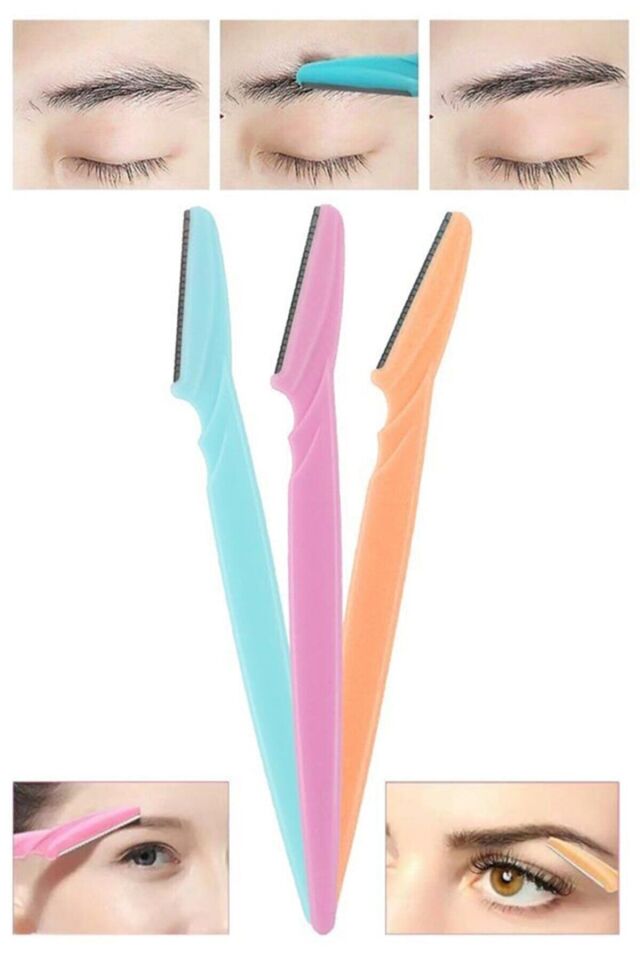 TAYEM Kaş Usturası 3'lü Kaş Ve Yüz Jileti Kaş Düzeltici Bıyık Alma