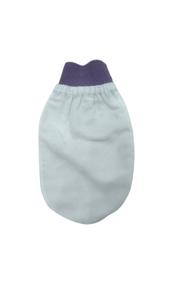 Bilekten Lastikli Floş Kalın Kese Eldiven Beyaz