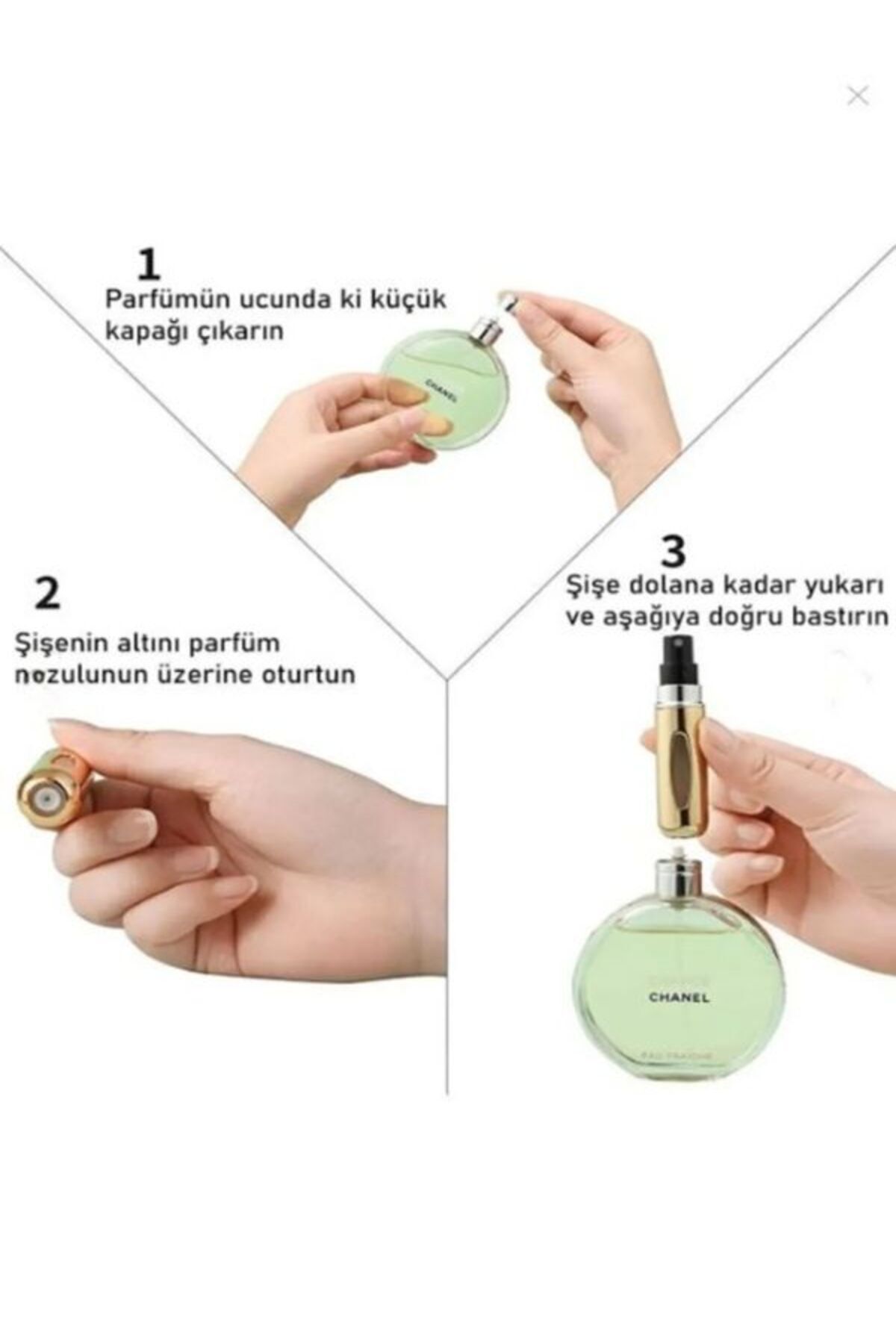 Parfüm Şişesi Çanta Içi Mini Doldurulabilir Seyahat Cep Yedek Parfüm Şişesi 5 Ml Karma Renk