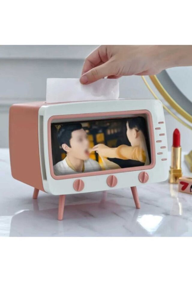 Televizyon Motifli Telefon Tutucu Peçetelik