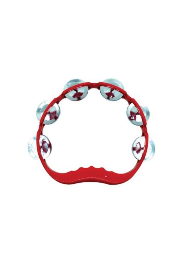 Plastik Zilli Kına Nedime Tefi Kırmızı Renk 1 Adet